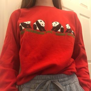 Rare vintage 80’s SF Zoo Giant Panda Sweatshirt